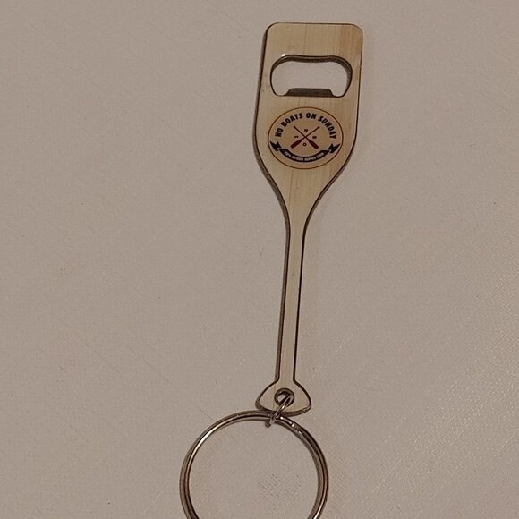 No Boats On Sunday Beer Bottle Opener Bottle Opener with Keychain OARS UP! - Picture 3 of 4